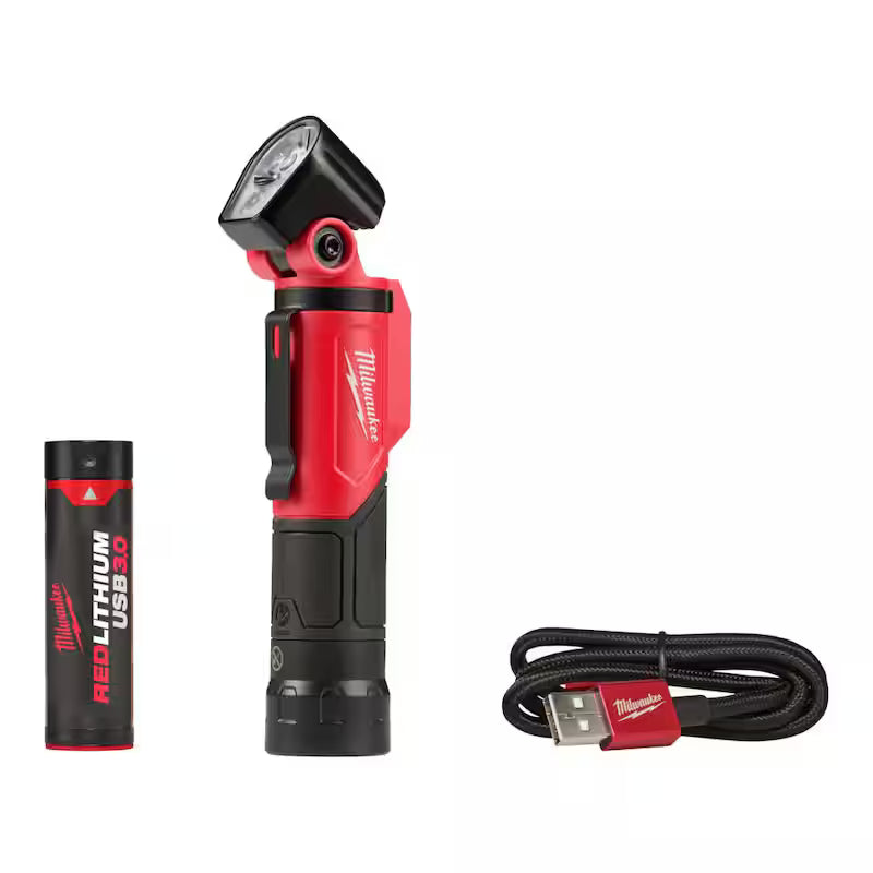 500 Lumens LED Pivoting USB Flashlight K358
