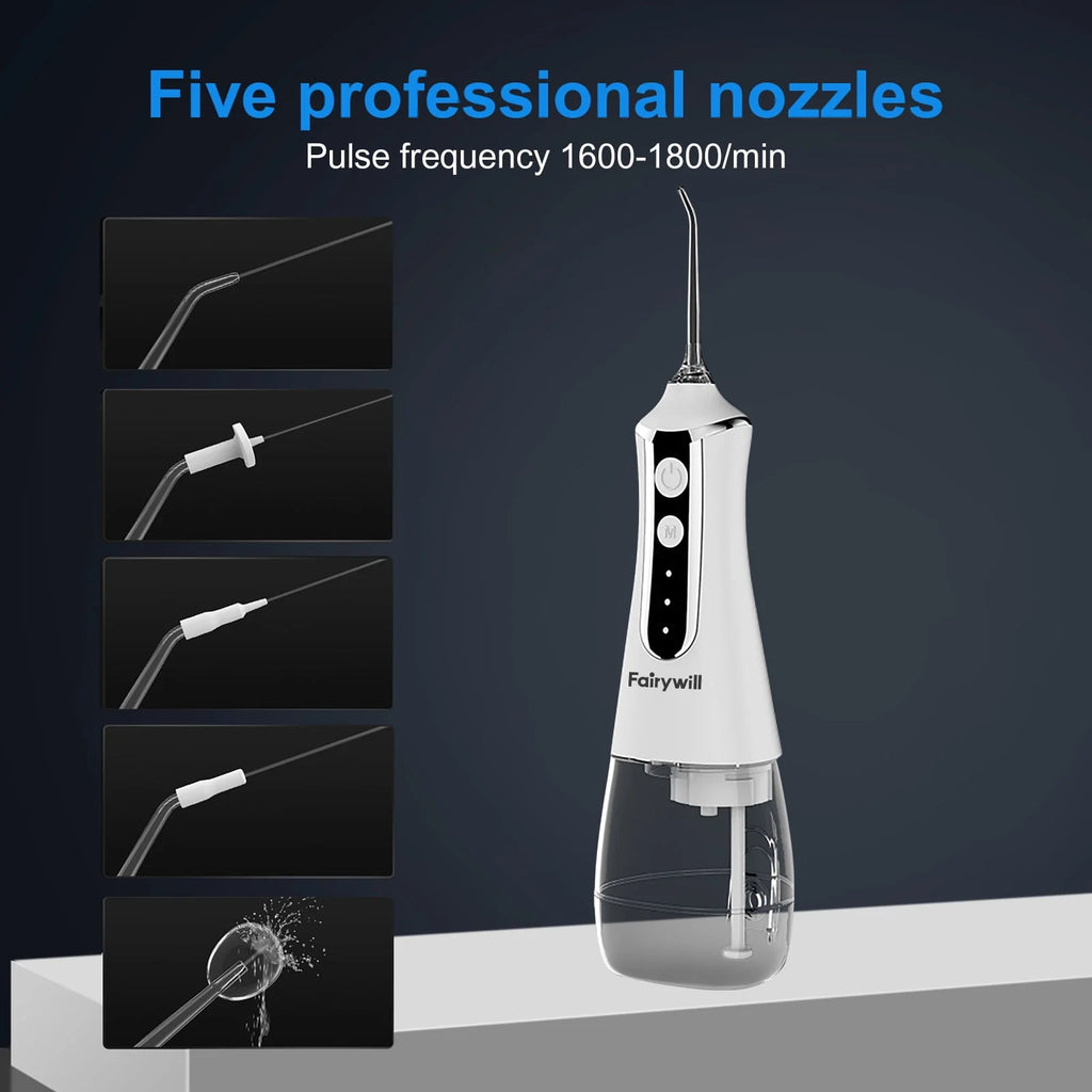 Cordless Water Flosser with 5 Modes 300ML Black O764580